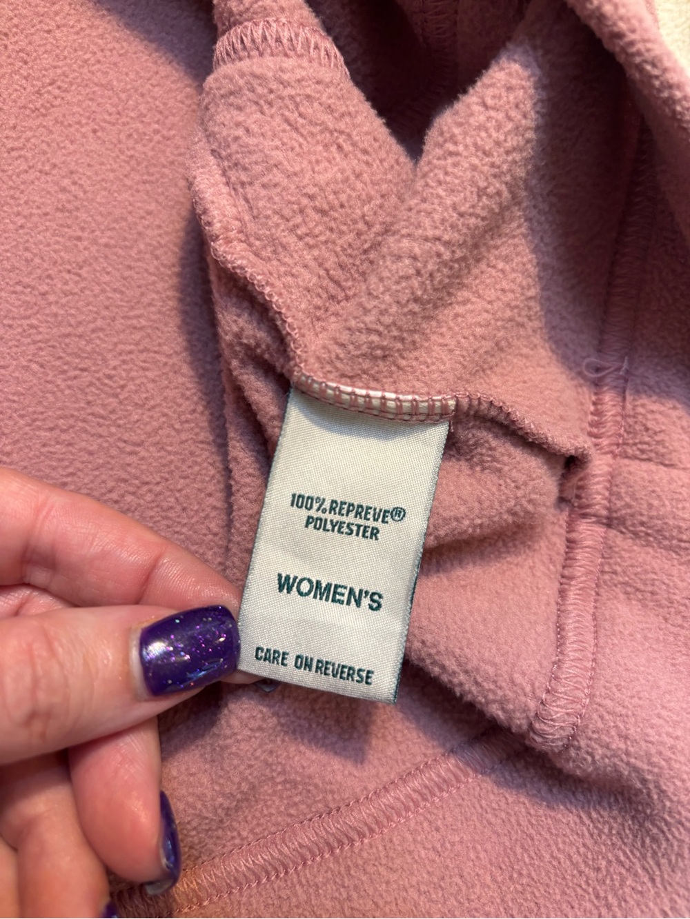 L.L. Bean Fleece Pullover Large 2-Tone Burgundy Trim Cozy Repreve Polyester Soft - Picture 13 of 16